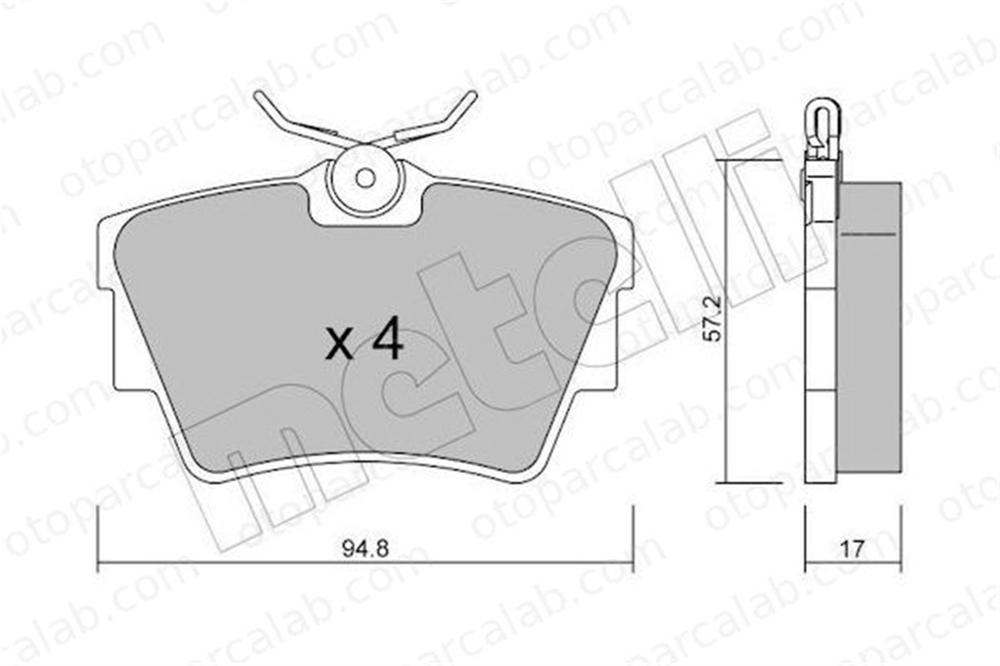 KALE BALATA 23224 173 25 ANS KD13 Fren Disk Balata Arka RENAULT TRAFIC III Minibüs/Otobüs TRAFIC II Panelvan/Van 7701054772 4414520