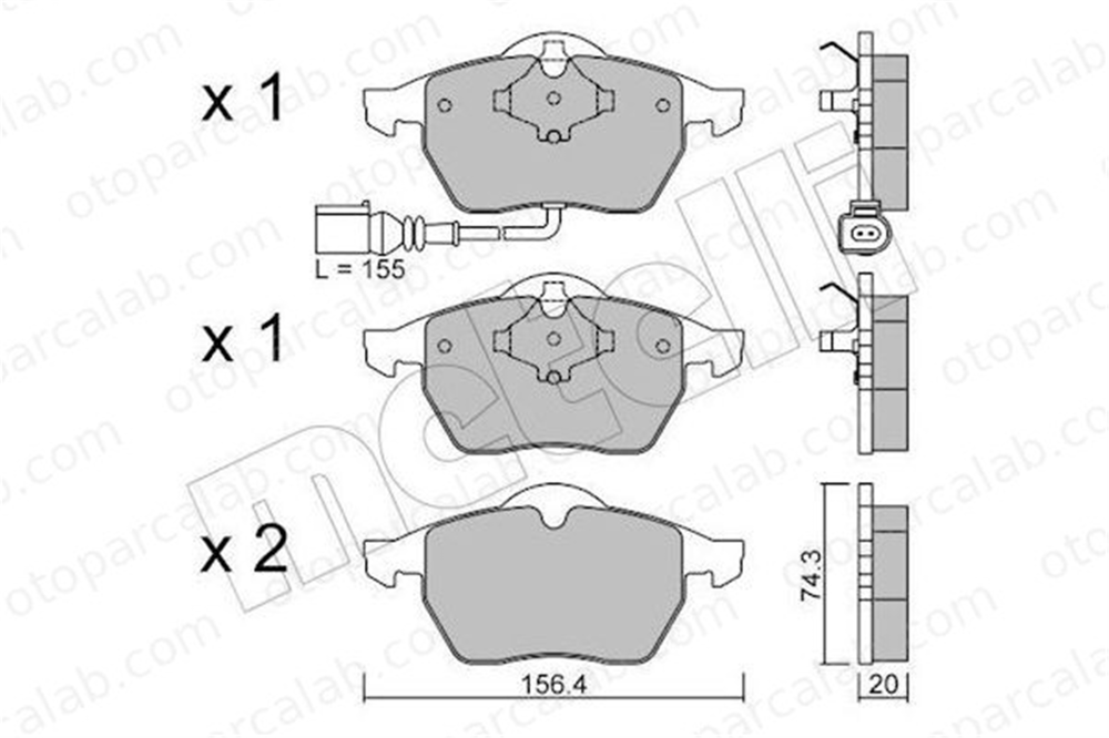 KALE BALATA 23392 206 05 Fren Disk Balata Ön SEAT LEON VW BORA I 8N0698151A 1J0698151M