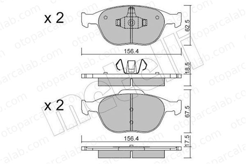 KALE BALATA 23440 176 05 ANS KD1 Fren Disk Balata Ön FORD TOURNEO CONNECT TRANSIT CONNECT 4346371 1360303