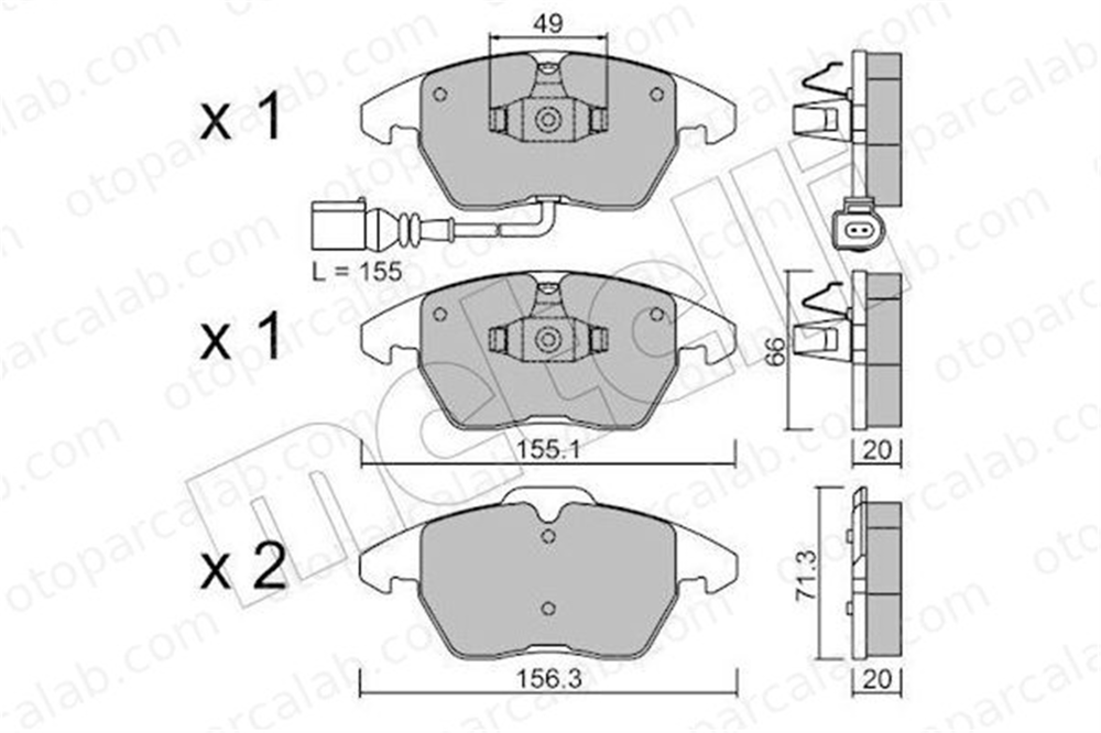 KALE BALATA 23587 203 05 ANS KD1 Fren Disk Balata Ön VW TOURAN PASSAT B6 Variant 1K0698151E 5K0698151