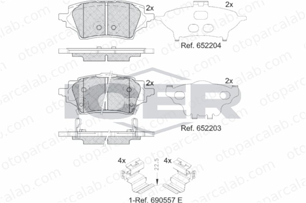 KALE BALATA 26153 158 05 MSH KD1 Fren Disk Balata Arka TOYOTA COROLLA Sedan C-HR 1M002628Z T044650247