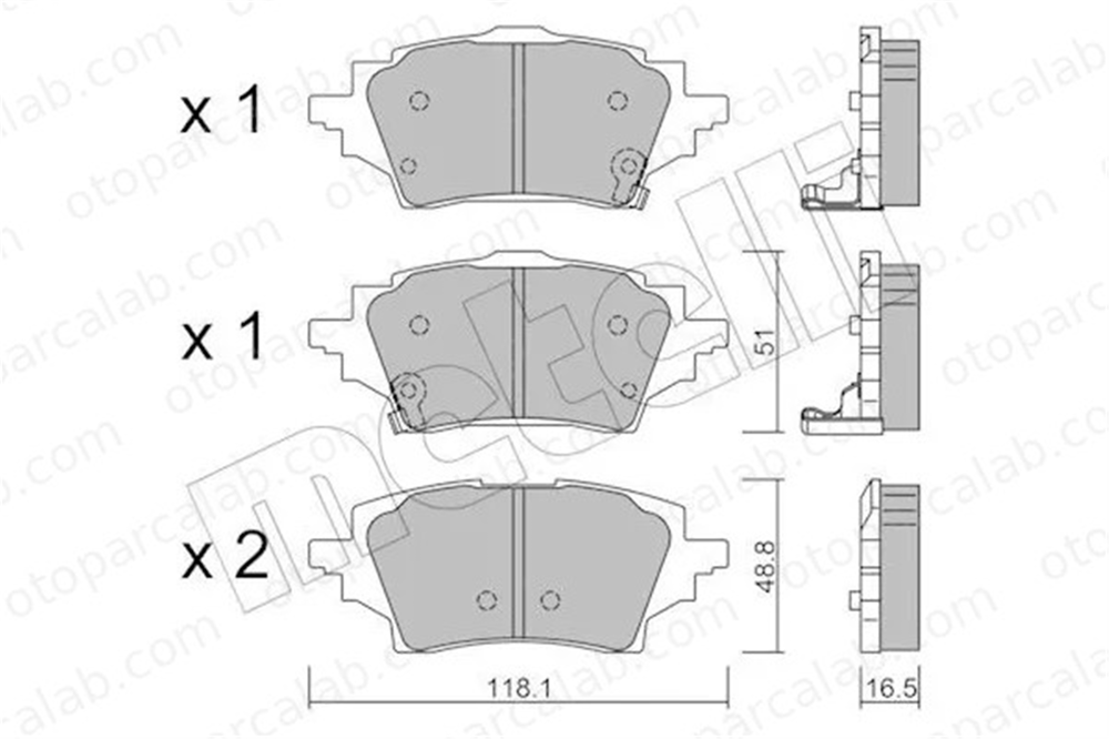 KALE BALATA 26153 158 05 MSH KD11 Fren Disk Balata Arka TOYOTA COROLLA Sedan COROLLA Hatchback 446602400 446602401