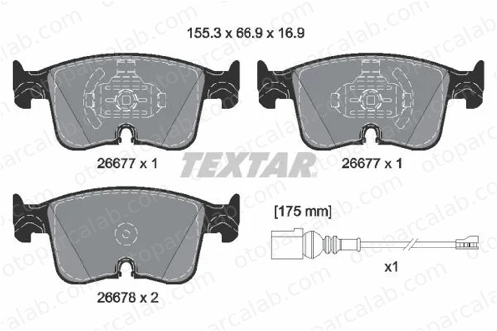 KALE BALATA 26677 169 15 Fren Disk Balata Ön SKODA OCTAVIA IV Combi SEAT LEON WN3CA2D390HA 5WA698151AJ