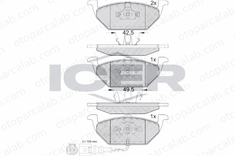 KALE BALATA B 23131 197 05 ANS KD13 Fren Disk Balata Ön AUDI A3 VW GOLF VII 1K0698151J 1K0698151F