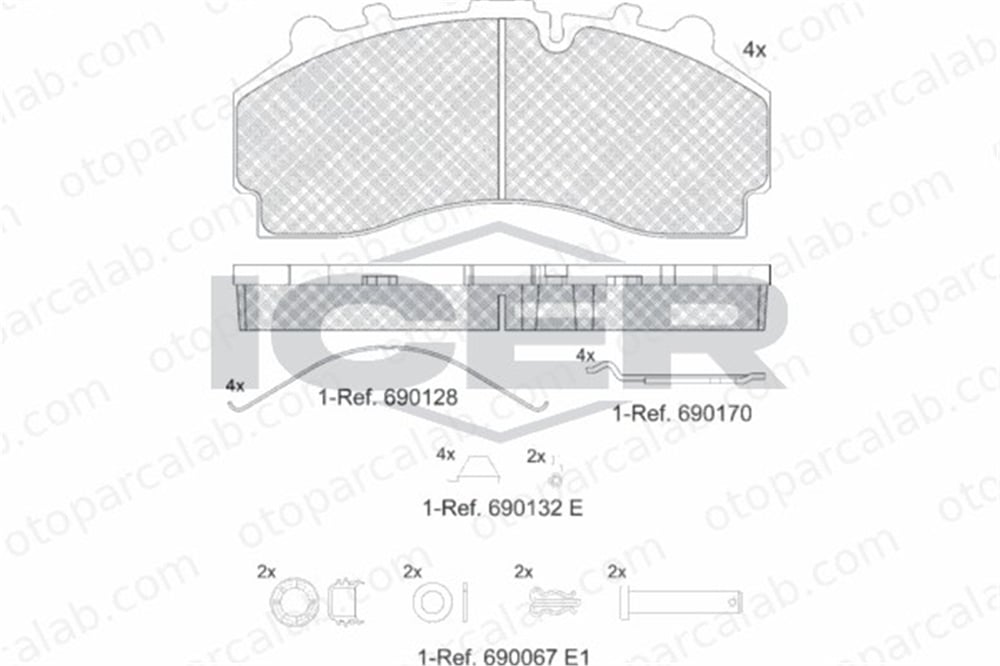KALE BALATA B 29331 300 14 Fren Disk Balata Ön veya Arka SCANIA R II P II 1890861 2271804