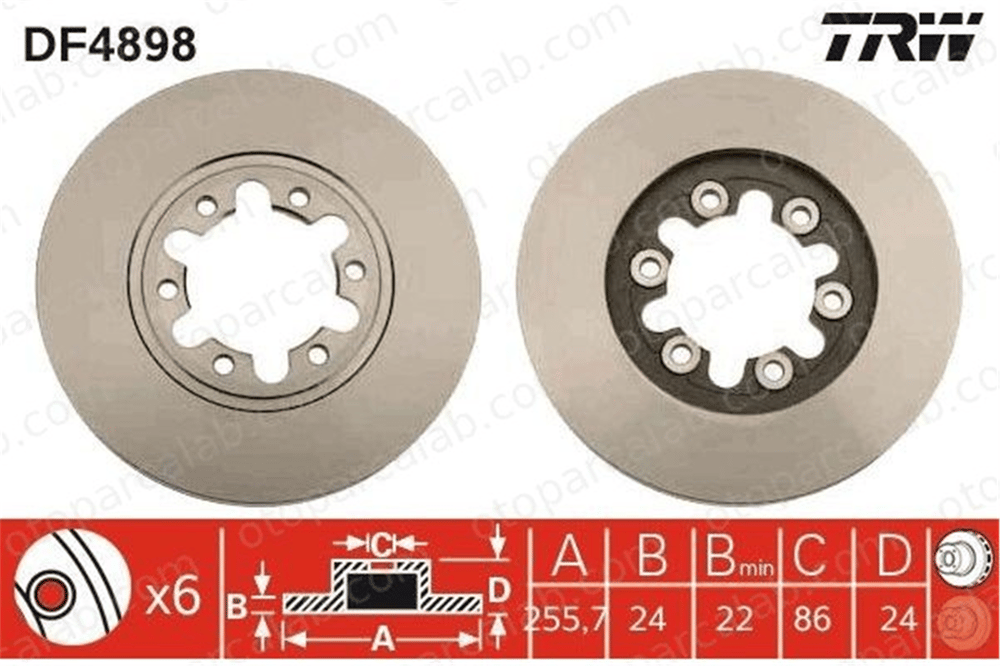 KALE BALATA TFD00150 Fren Disk Ayna Ön Sağ ve Sol FORD RANGER MAZDA BT-50 Pick-up 3902826 4883102