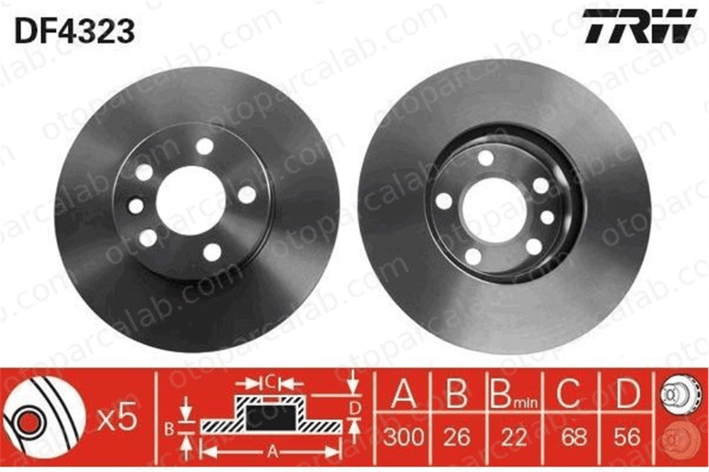 KALE BALATA TFD00372 Fren Disk Ayna Ön Sağ ve Sol VW SHARAN SEAT ALHAMBRA 7D0615301 7D0615301A
