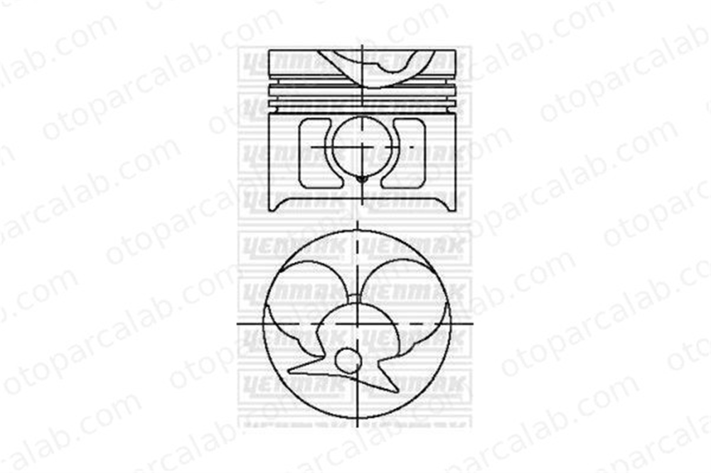 KONEKS 206290 Piston (87.00MM-STD) MERCEDES-BENZ 124 Sedan 124 T-Model A6020300017 6020300017
