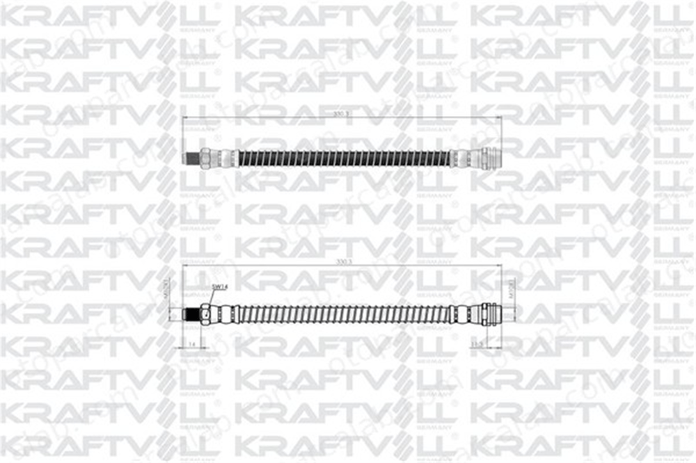 KRAFTVOLL 07080230 Fren Hortumu Arka Sağ veya Sol MERCEDES-BENZ C-SERISI C-SERISI T-Model A2044201048 AH0934