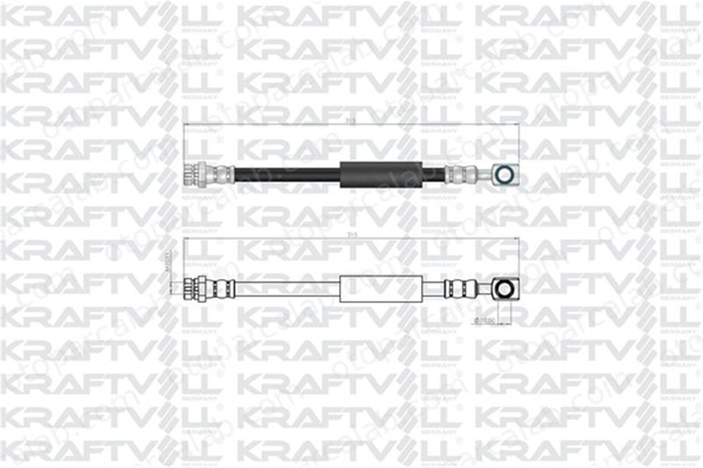KRAFTVOLL 07080236 Fren Hortumu Arka Sağ veya Sol VW GOLF VII GOLF VII Variant 735306 07.35.306