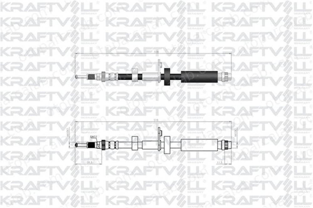 KRAFTVOLL 07080288 Fren Hortumu Ön Sağ veya Sol PEUGEOT EXPERT TEPEE EXPERT Panelvan/Van 4806H0 1498442080
