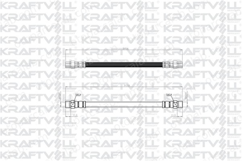 KRAFTVOLL 07080355 Fren Hortumu Ön Sağ veya Sol BMW 5 VOLVO 240 34321102567 3512404223