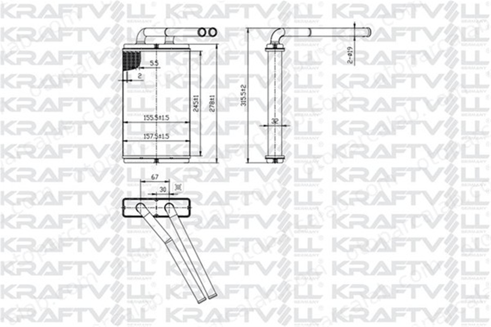 KRAFTVOLL 08050265 Kalorifer Radyatörü OPEL ANTARA A CHEVROLET CAPTIVA 4803904 96629611