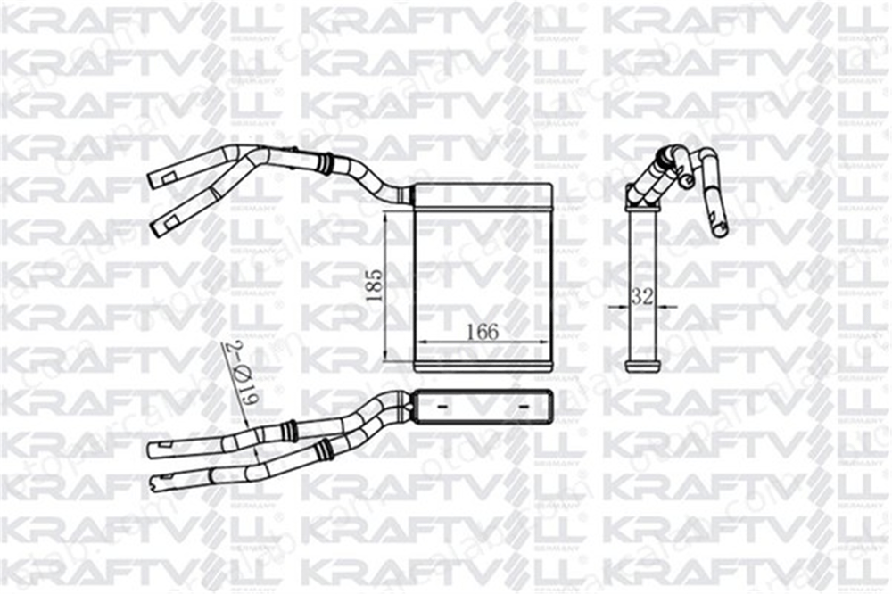 KRAFTVOLL 08050297 Kalorifer Radyatörü FORD FOCUS II VOLVO V50 3M5H18B539CB 1253187