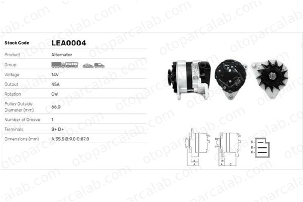 LUCAS ELEKTRIK LEA0004 Alternatör FORD GRANADA II GRANADA Turnier 5007060 5007077