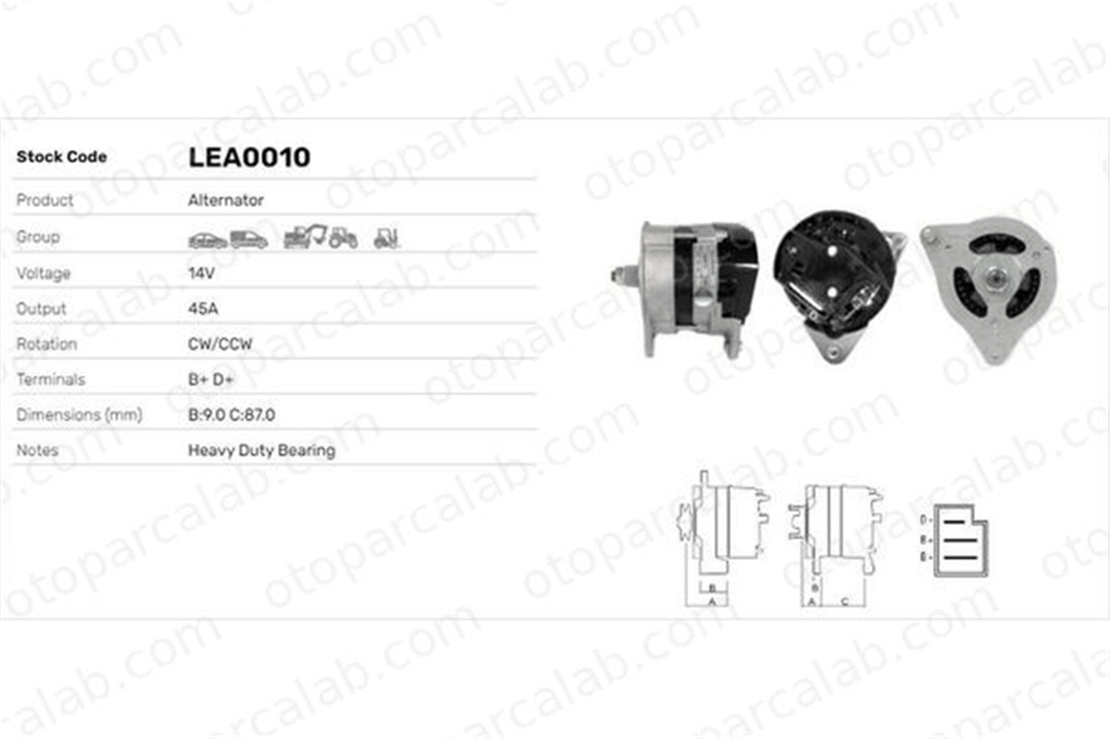 LUCAS ELEKTRIK LEA0010 Alternatör AUSTIN METRO I Fastback FORD ESCORT II LEA0010 3113331R92