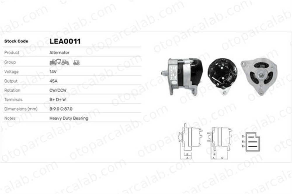 LUCAS ELEKTRIK LEA0011 Alternatör AUSTIN METRO I Fastback MG METRO LEA0011 5008754