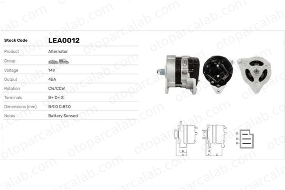 LUCAS ELEKTRIK LEA0012 Alternatör FORD GRANADA Turnier GRANADA II LEA0012