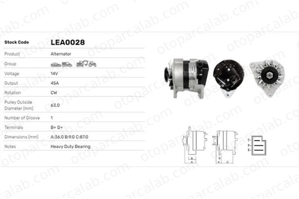 LUCAS ELEKTRIK LEA0028 Alternatör FORD ESCORT II AUSTIN METRO I Fastback LEA0028 3129850R91