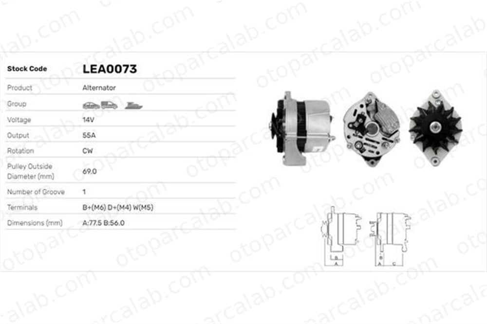 LUCAS ELEKTRIK LEA0073 Alternatör OPEL CORSA A Hatchback KADETT E Hatchback LEA0073 692057