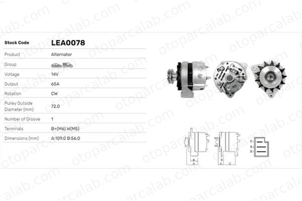 LUCAS ELEKTRIK LEA0078 Alternatör VW SCIROCCO PASSAT B1 Variant LEA0078 93150026