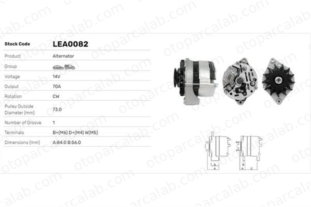 LUCAS ELEKTRIK LEA0082 Alternatör OPEL OMEGA A Station wagon OMEGA A LEA0082 1204070