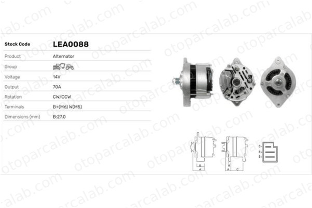LUCAS ELEKTRIK LEA0088 Alternatör JAGUAR S-TYPE II XJ LEA0088 3405390M1