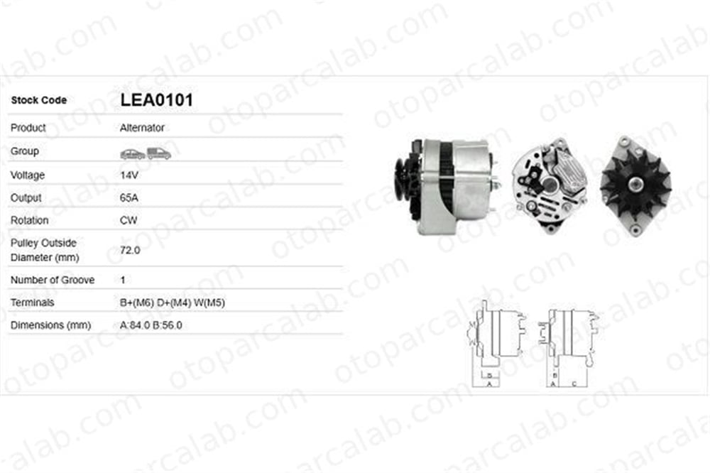 LUCAS ELEKTRIK LEA0101 Alternatör OPEL KADETT E KADETT E Hatchback LEA0101 1204043