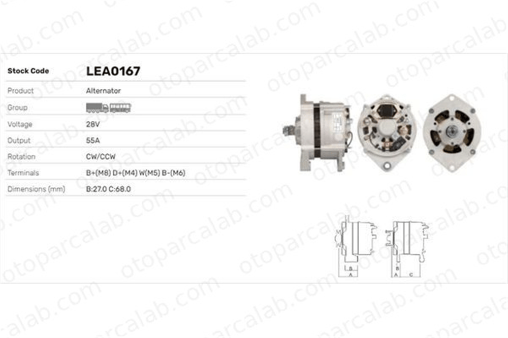 LUCAS ELEKTRIK LEA0167 Alternatör SCANIA R II P II LEA0167 1105367