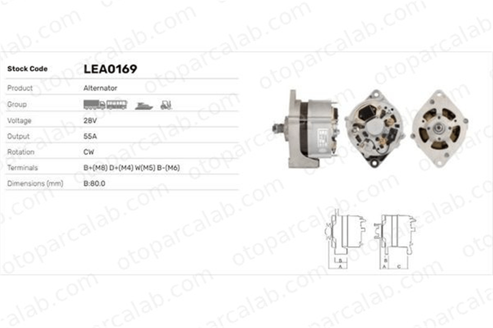 LUCAS ELEKTRIK LEA0169 Alternatör SCANIA R II P II 1516533R 81261016009