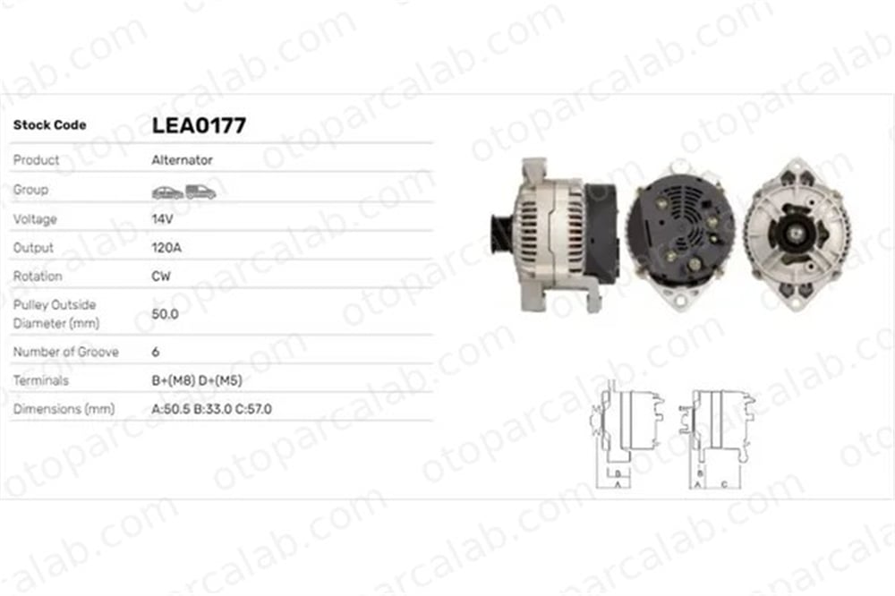 LUCAS ELEKTRIK LEA0177 Alternatör OPEL ASTRA F Station wagon ASTRA F 123505001 0123505001