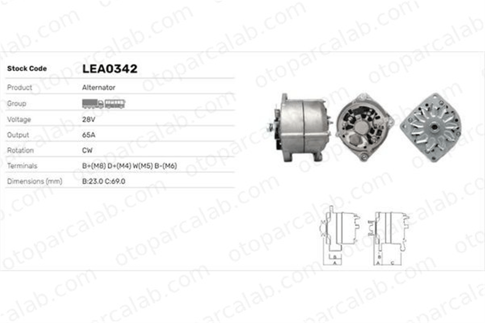 LUCAS ELEKTRIK LEA0342 Alternatör SCANIA R II P II LEA0342 1336136