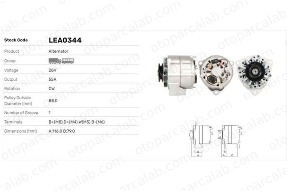 LUCAS ELEKTRIK LEA0344 Alternatör MAN F90 TGS I LEA0344 9019635901