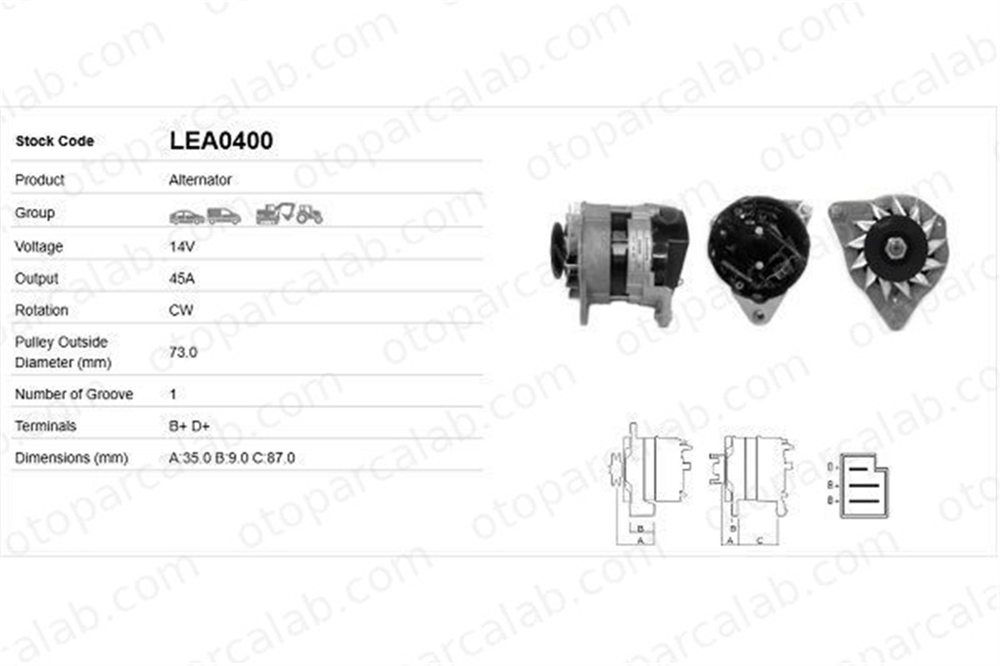 LUCAS ELEKTRIK LEA0400 Alternatör FORD ESCORT II AUSTIN METRO I Fastback LEA0400 5010555