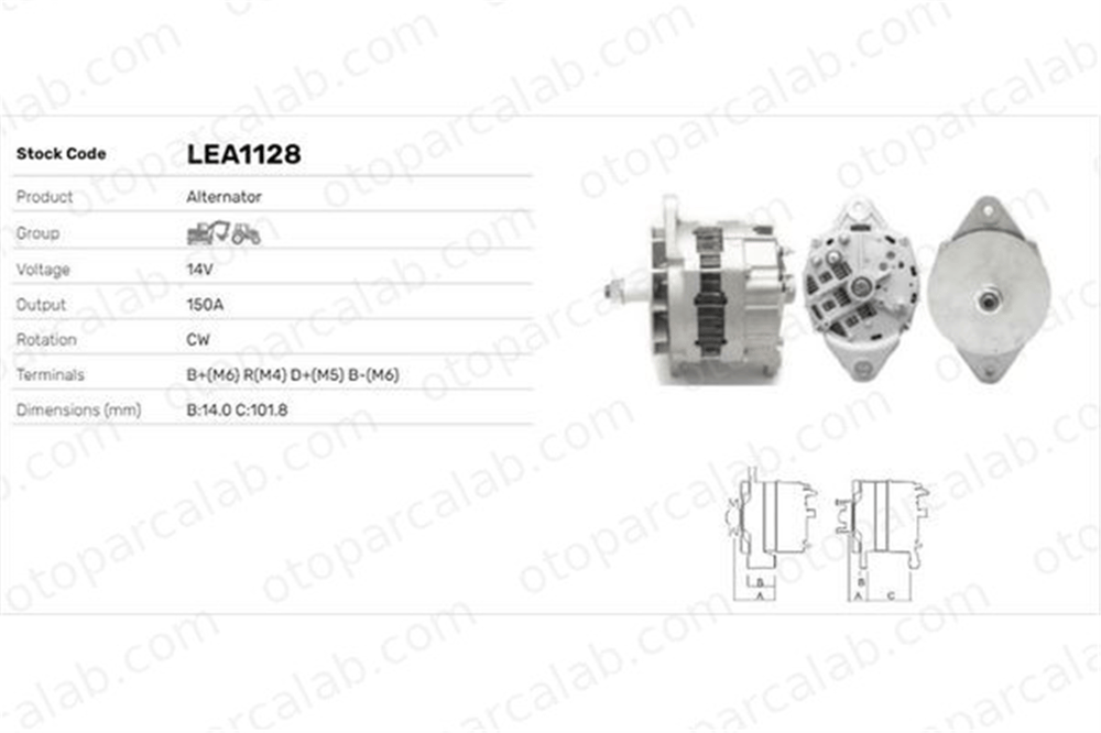 LUCAS ELEKTRIK LEA1128 Alternatör SCANIA R II P II 71370306 R8332