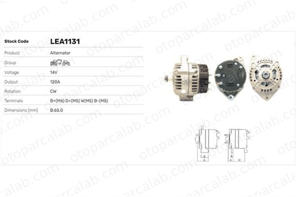 LUCAS ELEKTRIK LEA1131 Alternatör DEUTZ-FAHR AGROTRON DX 294397340