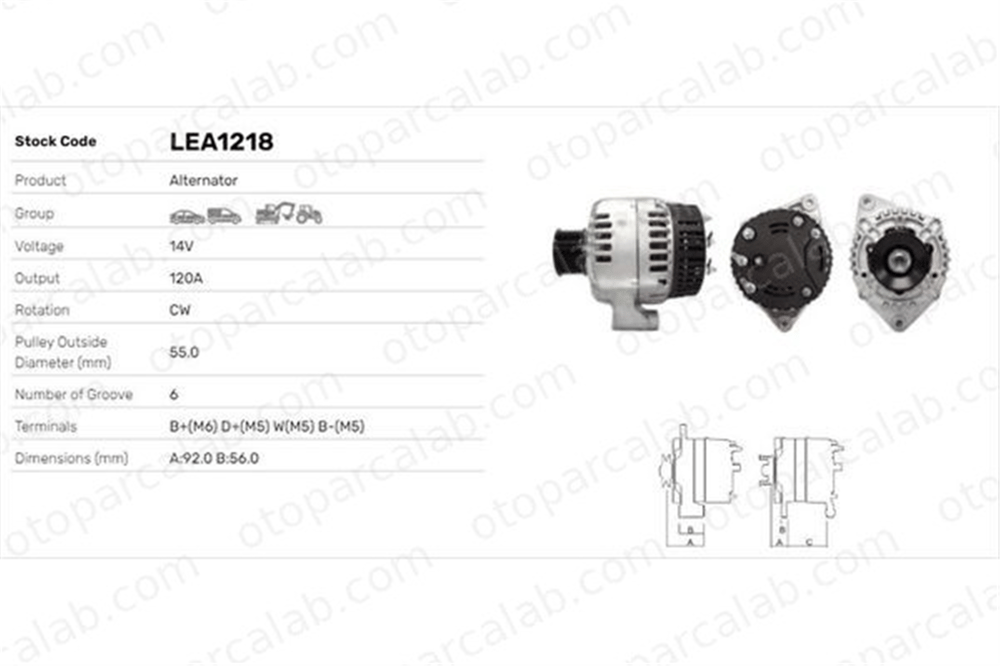 LUCAS ELEKTRIK LEA1218 Alternatör LADA 110 111 7066804M92 6281200035