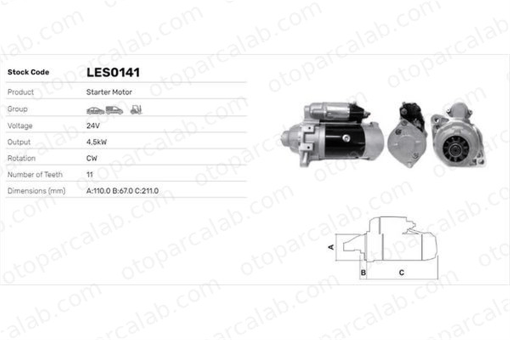 LUCAS ELEKTRIK LES0141 Marş Dinamosu OPEL OMEGA A Station wagon VECTRA A 1149831 1347023