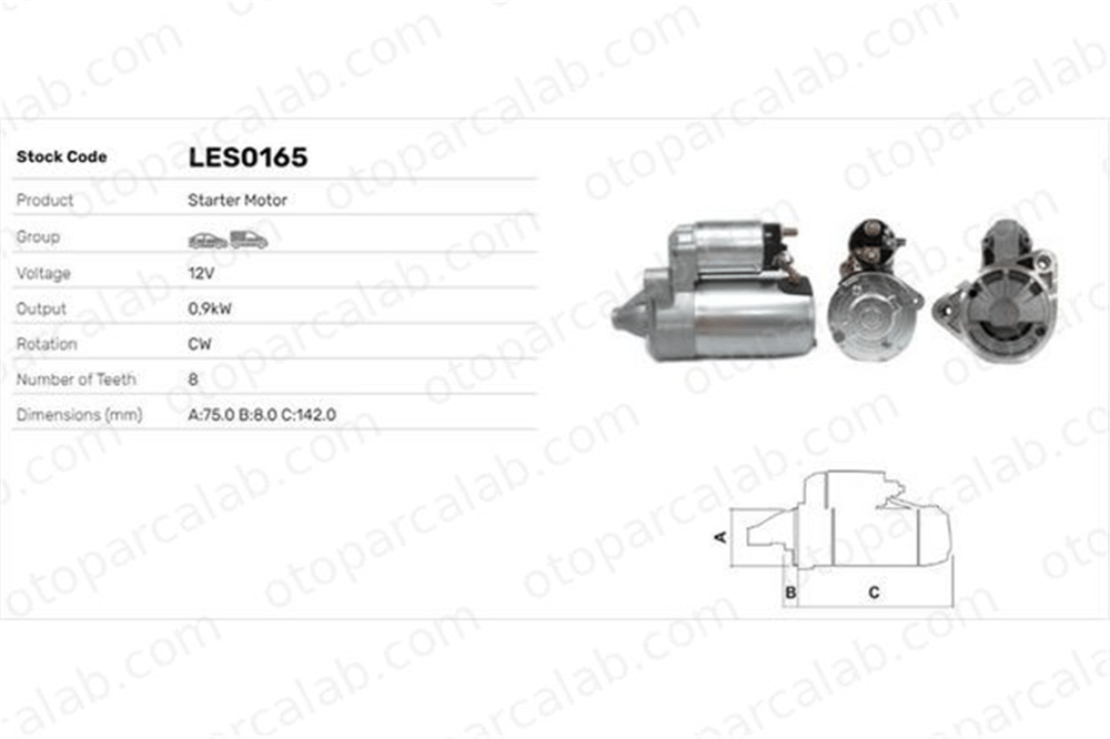 LUCAS ELEKTRIK LES0165 Marş Dinamosu CHEVROLET SPARK SUZUKI WAGON R+ Hatchback 96963482 96943428