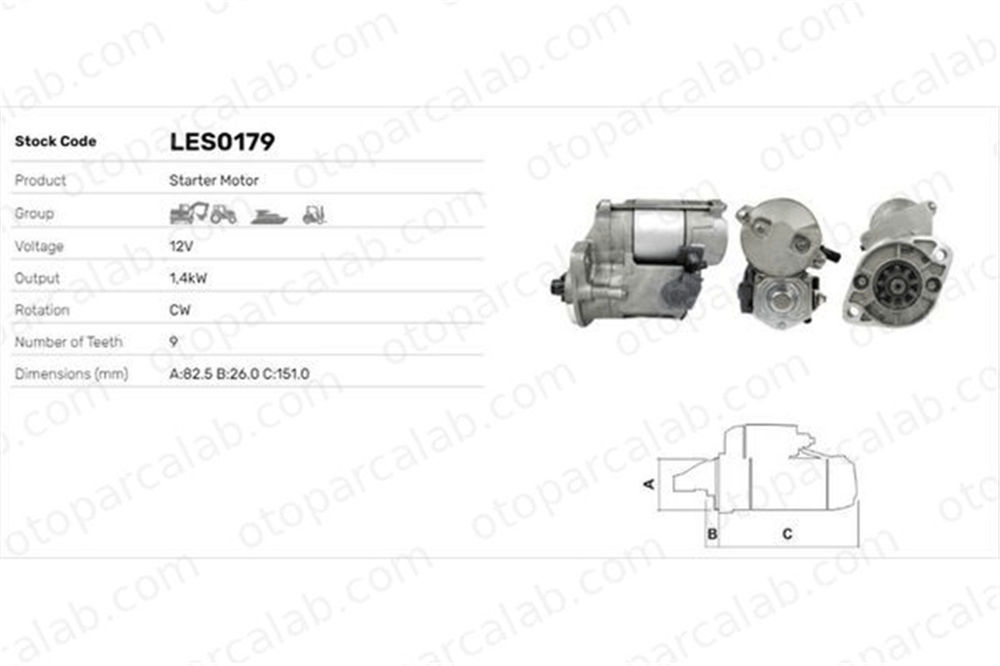 LUCAS ELEKTRIK LES0179 Marş Dinamosu ISUZU TROOPER II TROOPER III 60000540 6653920