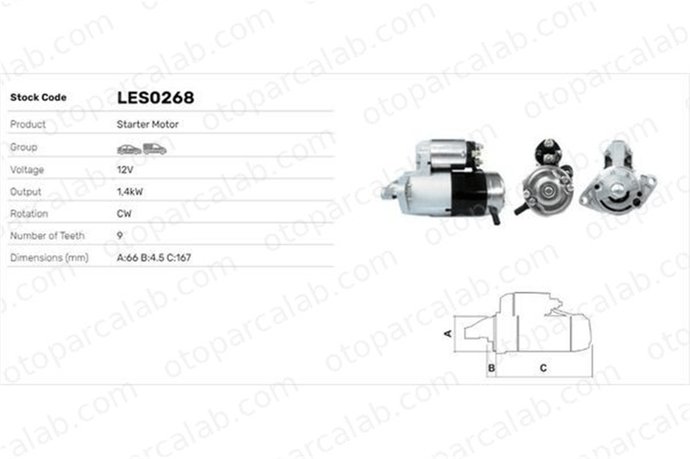 LUCAS ELEKTRIK LES0268 Marş Dinamosu CASE IH FARMALL MAXXUM 96058457 M001T72481