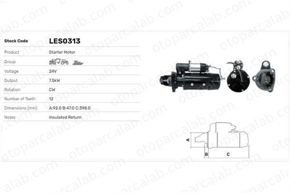 LUCAS ELEKTRIK LES0313 Marş Dinamosu DAF XF II XD R2186 R4256