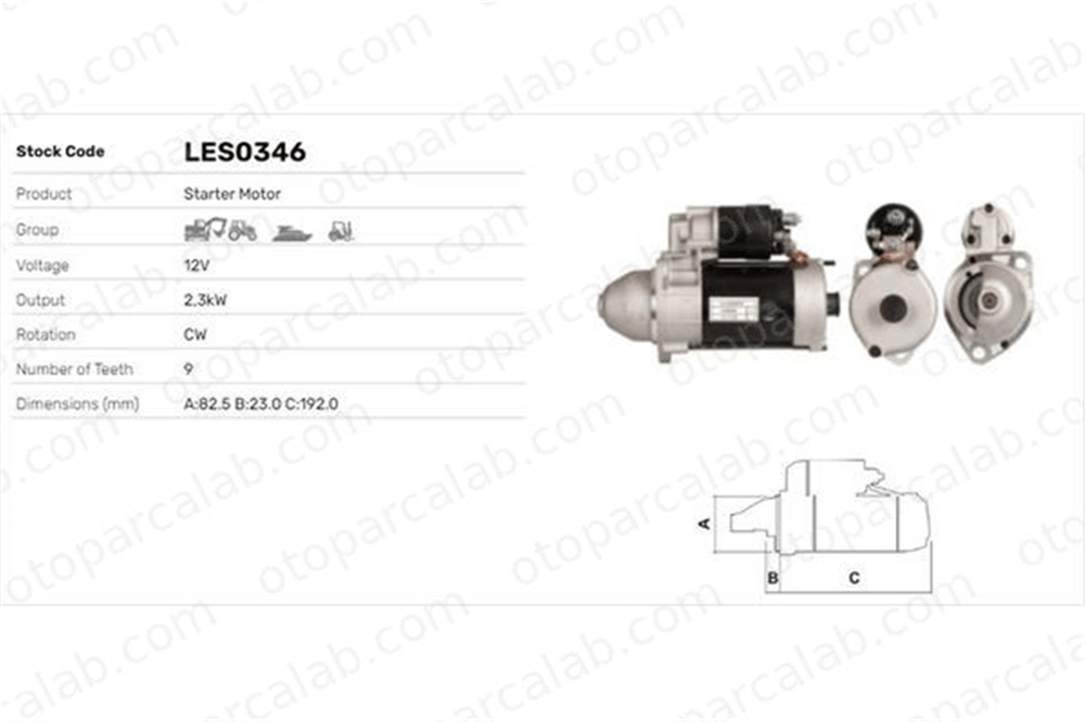 LUCAS ELEKTRIK LES0346 Marş Dinamosu SUZUKI JIMNY SUV JAGUAR XJ 23103408 4184190A