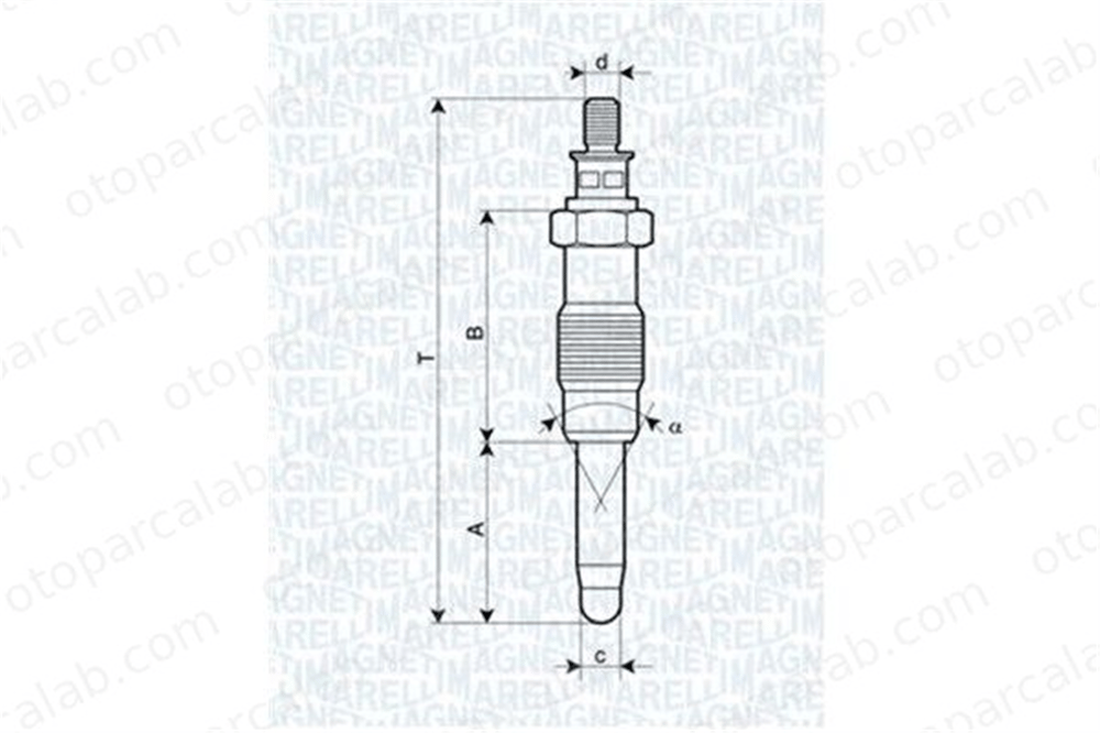 MAGNETI MARELLI 060900060606 Isıtma Bujisi TATA LOADBETA SEAT 132 596139 596140