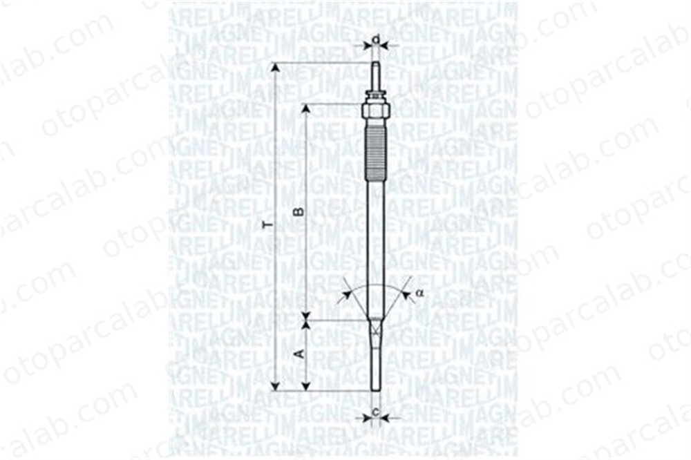 MAGNETI MARELLI 060900160606 Isıtma Bujisi TOYOTA HILUX VII Pick-up HIACE IV Panelvan/Van 1985030010 1985027010