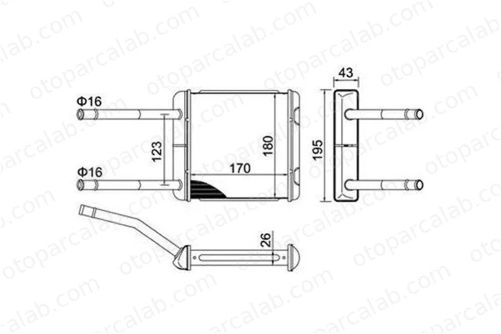 MAGNETI MARELLI 359000300150 Kalorifer Radyatörü OPEL ASTRA F Station wagon VECTRA A 1806002 1843106