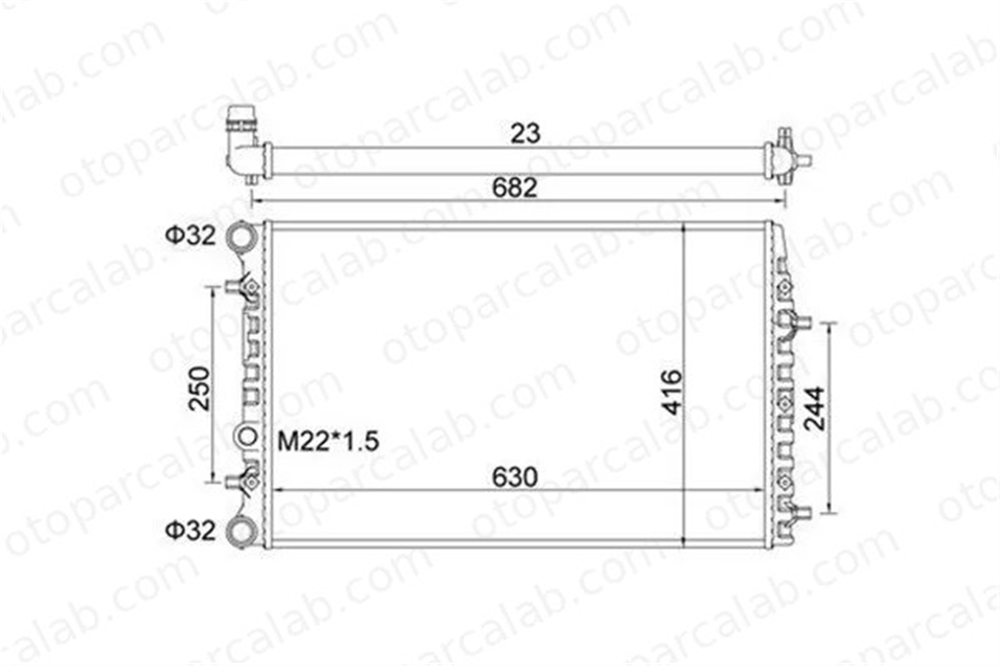 MAGNETI MARELLI 359000300850 Su Radyatörü VW POLO SEAT IBIZA III 46440541 6Q0121253Q