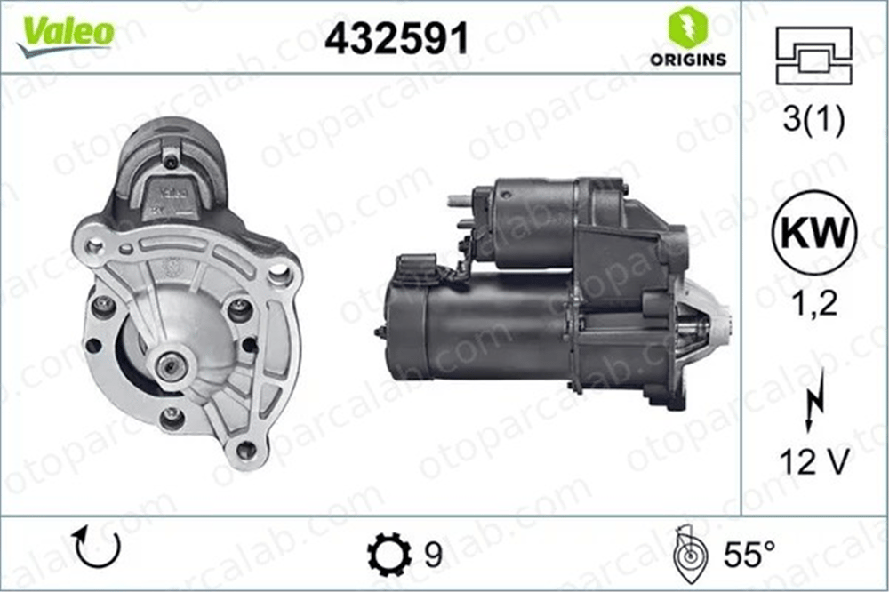 MAGNETI MARELLI 359001400200 Marş Dinamosu CITROËN AX SAXO 432591 558098