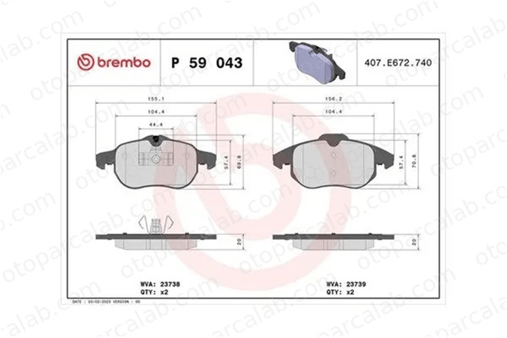 MAGNETI MARELLI 363700459043 Fren Disk Balata Ön SAAB 9-3 Station wagon 9-3 363700459043 93172950