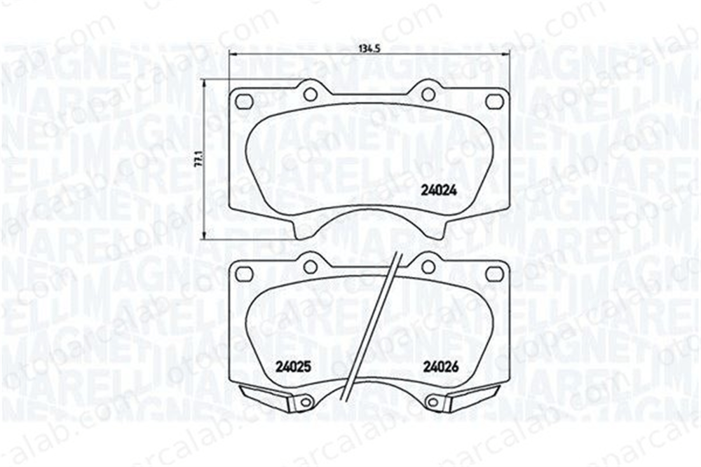 MAGNETI MARELLI 363700483102 Fren Disk Balata Ön TOYOTA HILUX VIII Pick-up LAND CRUISER PRADO 363700483102 446504090